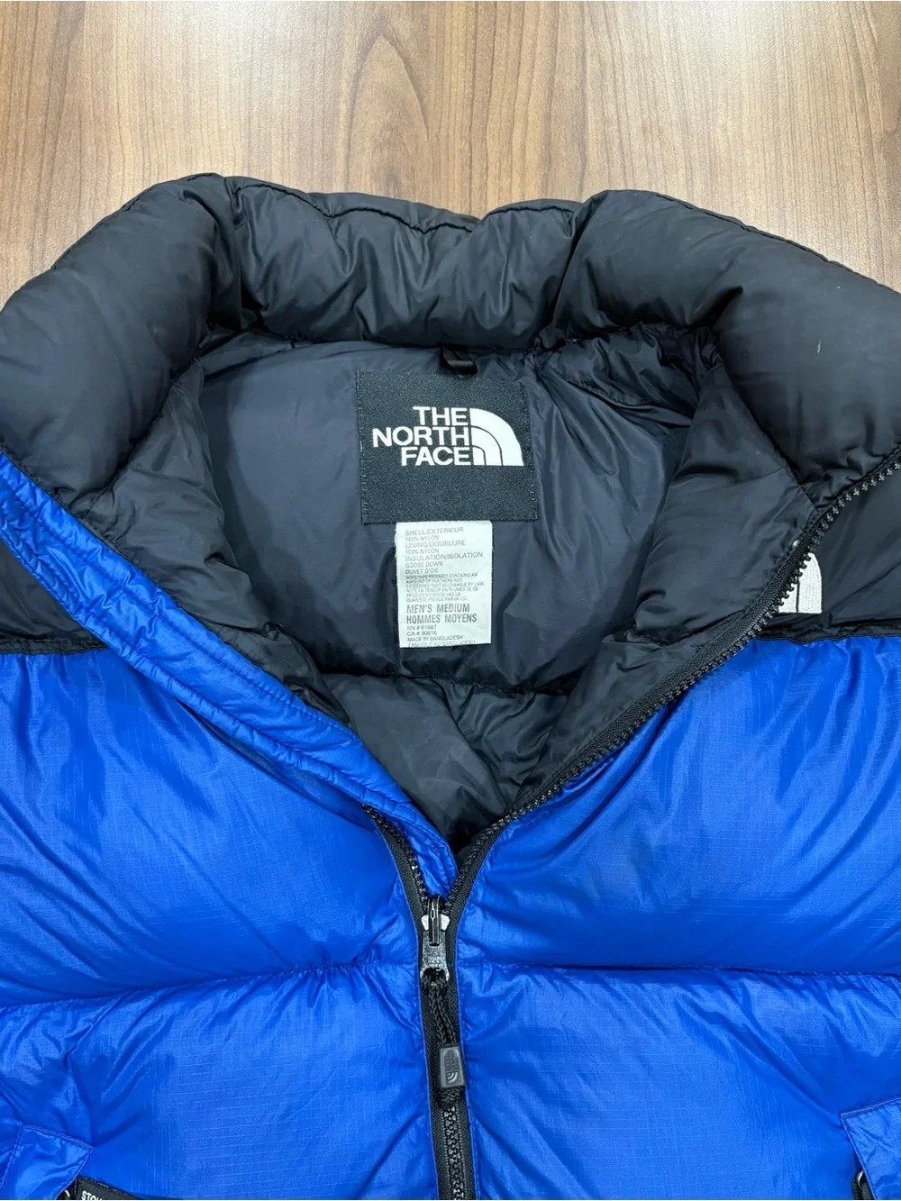 Vintage The North Face 1996 Nuptse 700 Down Vest - Men's M - Blue/Black
